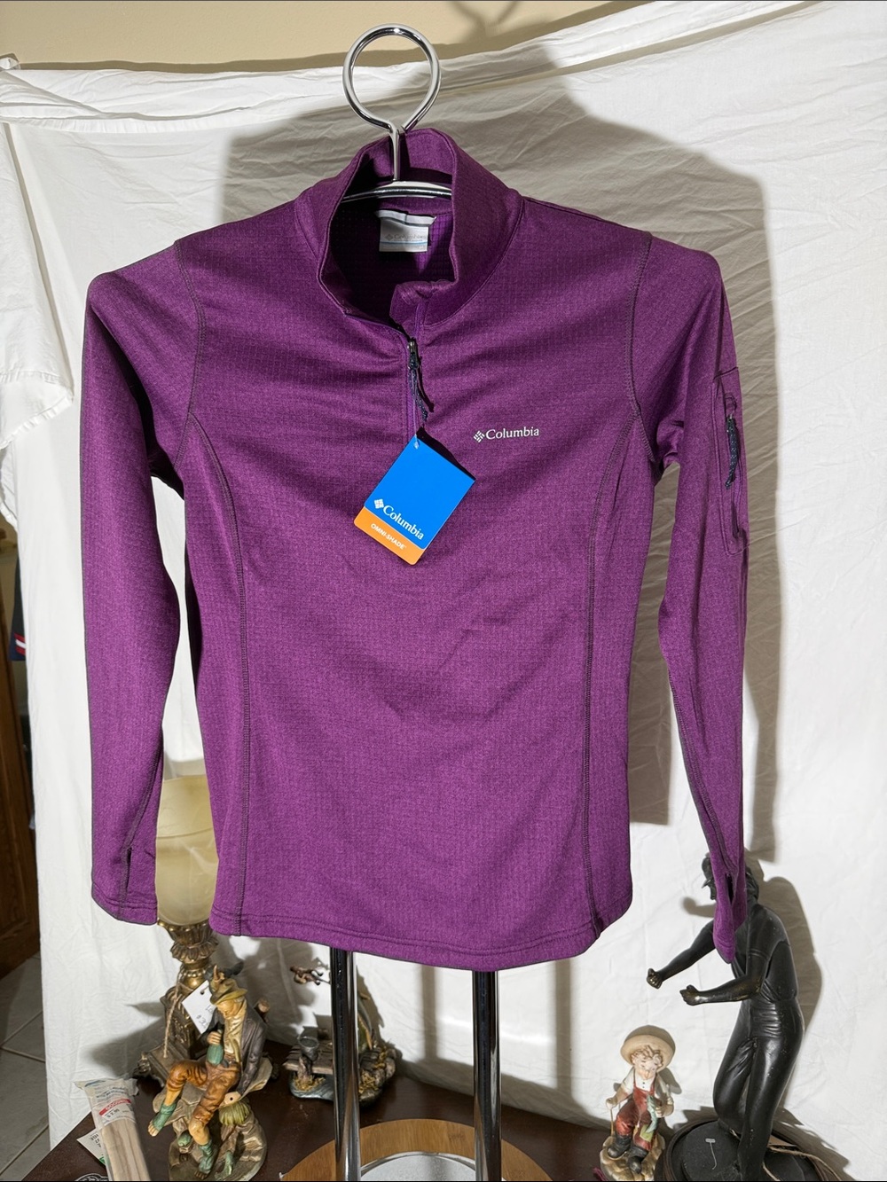 Columbia Women's Plum Purple Half-Zip Performance Top